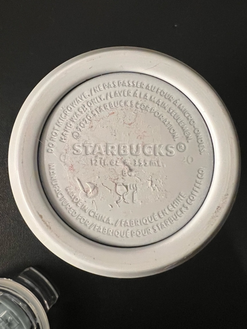 2020 Starbucks 12 fl oz White Stainless Steel Travel Mug with Lid CLEAN NO DENTS - Picture 6 of 6